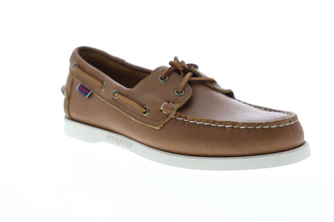 Sebago Portland Docksides 7000H00 Mens Brown Leather Casual Lace Up Boat Shoes