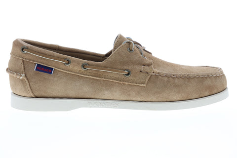 Sebago Portside Suede 7000G90 Mens Beige Loafers & Slip Ons Boat Shoes
