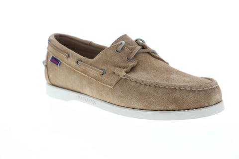 Sebago Portside Suede 7000G90 Mens Beige Loafers & Slip Ons Boat Shoes