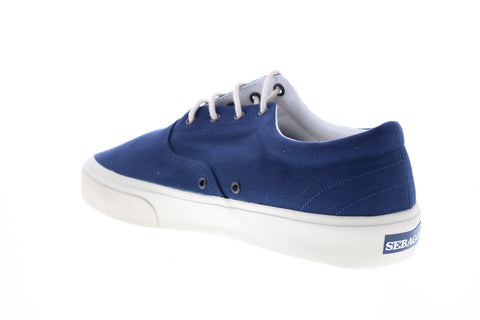 Sebago John 7001430 Mens Blue Canvas Lace Up Lifestyle Sneakers Shoes