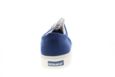 Sebago John 7001430 Mens Blue Canvas Lace Up Lifestyle Sneakers Shoes