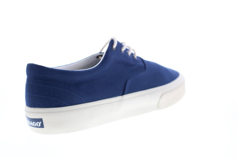 Sebago John 7001430 Mens Blue Canvas Lace Up Lifestyle Sneakers Shoes