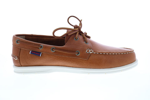 Sebago Naples 70014W0 Womens Brown Leather Loafers & Slip Ons Boat Shoes