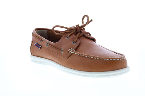 Sebago Naples 70014W0 Womens Brown Leather Loafers & Slip Ons Boat Shoes