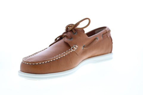 Sebago Naples 70014W0 Womens Brown Leather Loafers & Slip Ons Boat Shoes