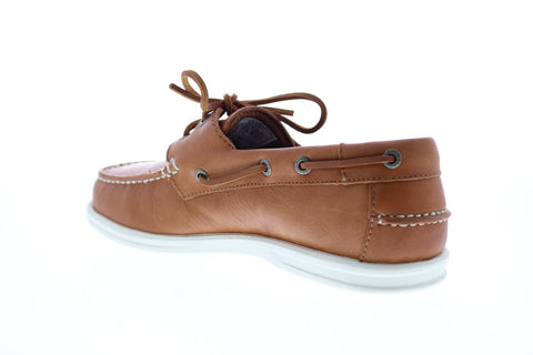 Sebago Naples 70014W0 Womens Brown Leather Loafers & Slip Ons Boat Shoes