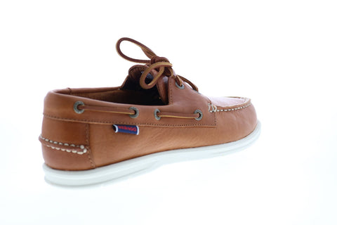Sebago Naples 70014W0 Womens Brown Leather Loafers & Slip Ons Boat Shoes