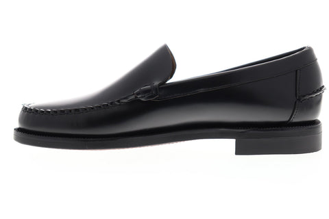 Sebago Frank Citysides 70015A0 Mens Black Leather Dress Slip On Loafers Shoes