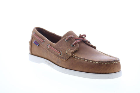 Sebago Portland Crazy Horse 70015H0 Mens Brown Leather Casual Lace Up Boat Shoes