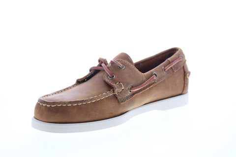 Sebago Portland Crazy Horse 70015H0 Mens Brown Leather Casual Lace Up Boat Shoes
