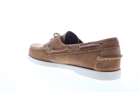 Sebago Portland Crazy Horse 70015H0 Mens Brown Leather Casual Lace Up Boat Shoes