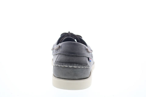 Sebago Portland Crazy Horse 70015H0 Mens Gray Leather Casual Lace Up Boat Shoes
