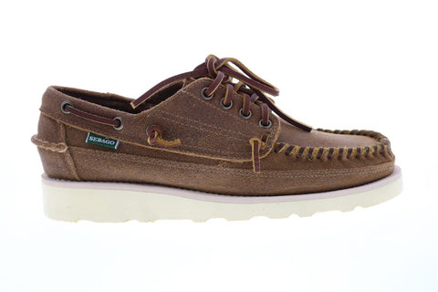 Sebago Keuka 70015R0 Mens Brown Suede Loafers & Slip Ons Boat Shoes