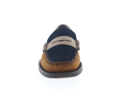 Sebago Dan Suede Tricolor 7001GB0 Mens Brown Wide Casual Loafers Shoes