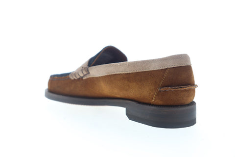 Sebago Dan Suede Tricolor 7001GB0 Mens Brown Wide Casual Loafers Shoes