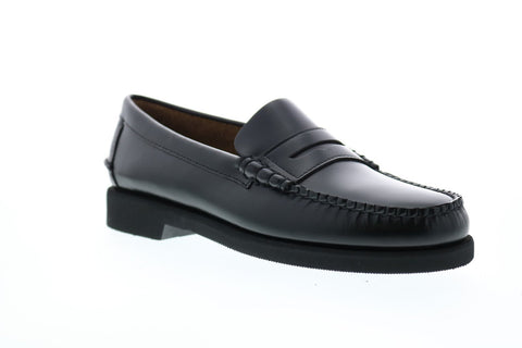 Sebago Dan Polaris 7001GW0 Mens Black Leather Loafers & Slip Ons Penny Shoes