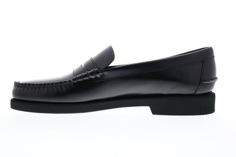 Sebago Dan Polaris 7001GW0 Mens Black Leather Loafers & Slip Ons Penny Shoes