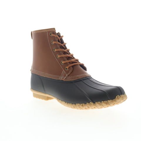 Sebago Duck Boot 7001H60 Mens Brown Wide Leather Casual Dress Boots Shoes