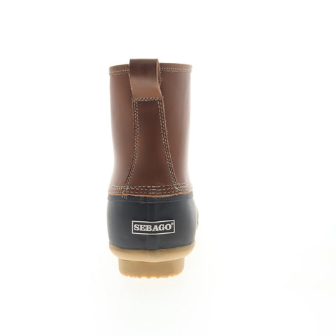 Sebago Duck Boot 7001H60 Mens Brown Wide Leather Casual Dress Boots Shoes