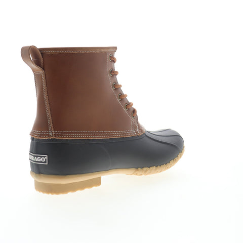 Sebago Duck Boot 7001H60 Mens Brown Wide 2E Leather High Top Casual Dress Boots