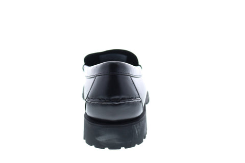 Sebago Dan Waxy Lug 7001HJ0 Mens Black Wide Loafers & Slip Ons Penny Shoes