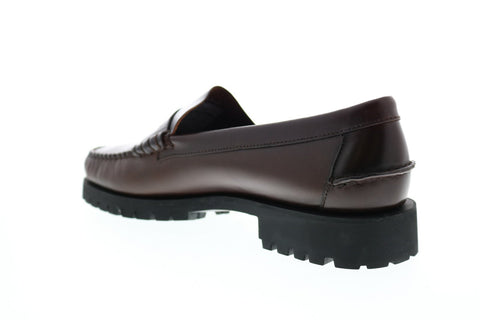 Sebago Dan Waxy Lug 7001JH0 Mens Brown Wide Loafers & Slip Ons Penny Shoes