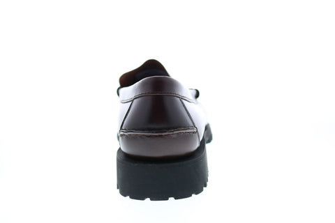 Sebago Dan Waxy Lug 7001JH0 Mens Brown Wide Loafers & Slip Ons Penny Shoes