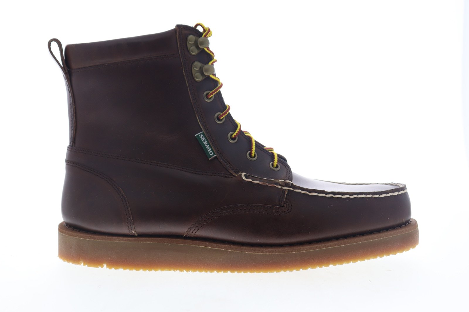 Leather Boots Sebago Rogden Boot DAKOTA Moc Moccasin Man BROWN