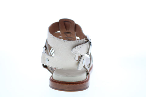 Frye Andora Gladiator 70024 Womens Beige Tan Leather Flats Shoes