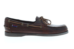 Sebago Docksides Portland Tumb Matte 7002JL0 Mens Brown Leather Casual Boat Shoes 