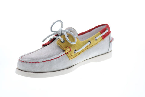 Sebago Portland Jibs 7002TP0 Mens Gray Suede Loafers & Slip Ons Boat Shoes