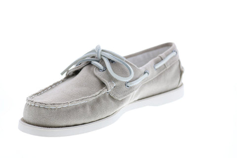Sebago Portland Zen 7002TP0 Mens Beige Canvas Loafers & Slip Ons Boat Shoes