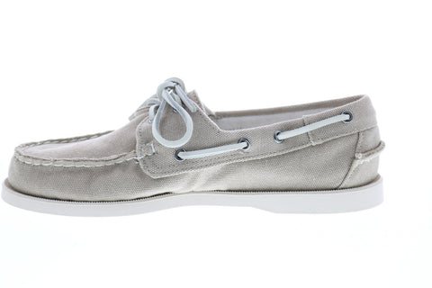 Sebago Portland Zen 7002TP0 Mens Beige Canvas Loafers & Slip Ons Boat Shoes