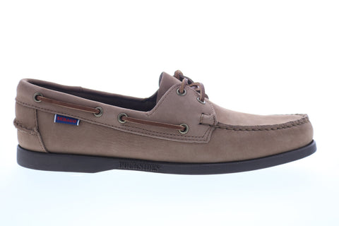 Sebago Portland NBK Wax 7002JN0 Mens Brown Nubuck Leather Boat Shoes Loafers