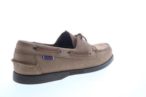 Sebago Portland NBK Wax 7002JN0 Mens Brown Nubuck Leather Boat Shoes Loafers