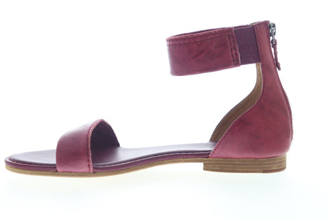 Frye Carson Ankle Zip 70044 Womens Red Leather Sandals Sport Sandals Shoes