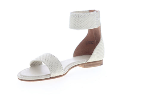 Frye Carson Ankle Zip 70045 Womens White Leather Sandals Sport Sandals Shoes