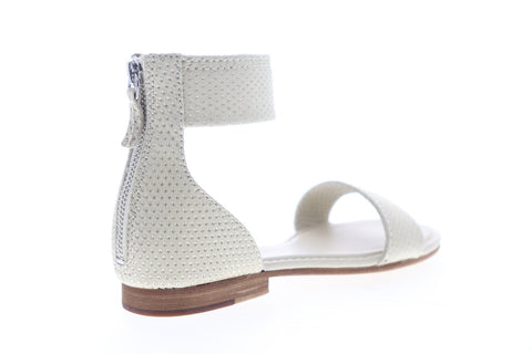 Frye Carson Ankle Zip 70045 Womens White Leather Sandals Sport Sandals Shoes