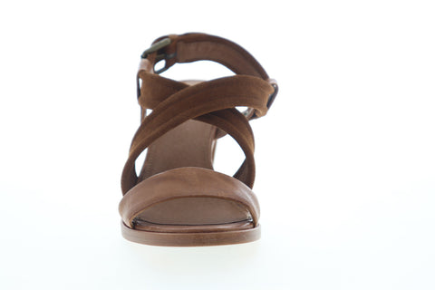 Frye Dani Criss Cross 70055 Womens Brown Leather Strap Heels Shoes