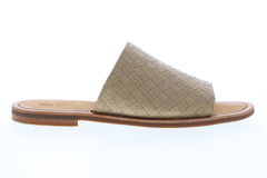 Frye Robin Woven Slide 70167 Womens Brown Leather Sandals Slip On Slides Shoes