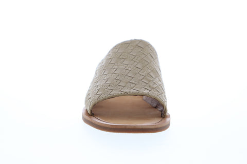 Frye Robin Woven Slide 70167 Womens Brown Leather Sandals Slip On Slides Shoes