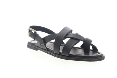 Frye Tait Softy Criss Cross 70184 Womens Black Leather Slingback Sandals Shoes