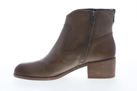 Frye Claire Bootie 70228 Womens Brown Leather Zipper Casual Dress Boots Shoes