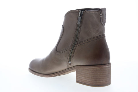 Frye Claire Bootie 70228 Womens Brown Leather Zipper Casual Dress Boots Shoes