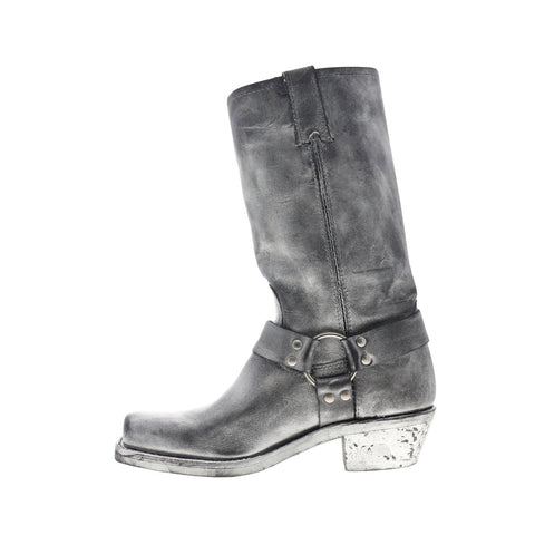 Frye Harness 12R 70258 Womens Black Leather Slip On Casual Dress Boots Shoes