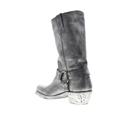 Frye Harness 12R 70258 Womens Black Leather Slip On Casual Dress Boots Shoes