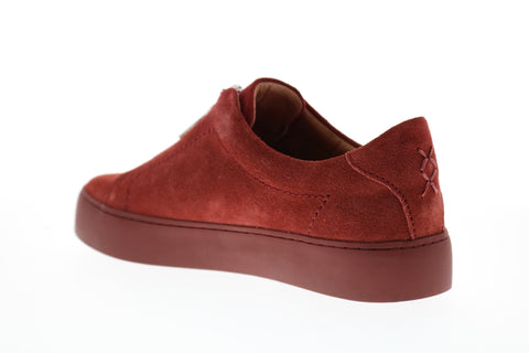 Frye Lena Zip Low 70284 Womens Red Leather Low Top Lifestyle Sneakers Shoes