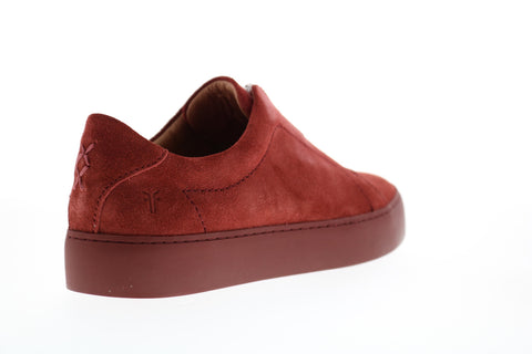 Frye Lena Zip Low 70284 Womens Red Leather Low Top Lifestyle Sneakers Shoes