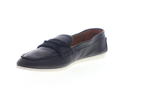 Frye Sedona Seam Moc 70304 Womens Black Leather Slip On Loafer Flats Shoes