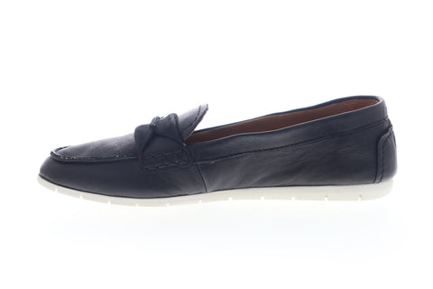 Frye Sedona Seam Moc 70304 Womens Black Leather Slip On Loafer Flats Shoes